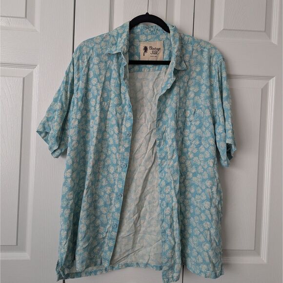 Vintage Silk Circa 1969 Men’s Silk Tropical Print Button Down Shirt | XL - Picture 1 of 6